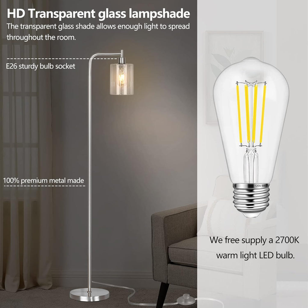 Modern Standing Qimh Industrial Floor Lamp for Living Room